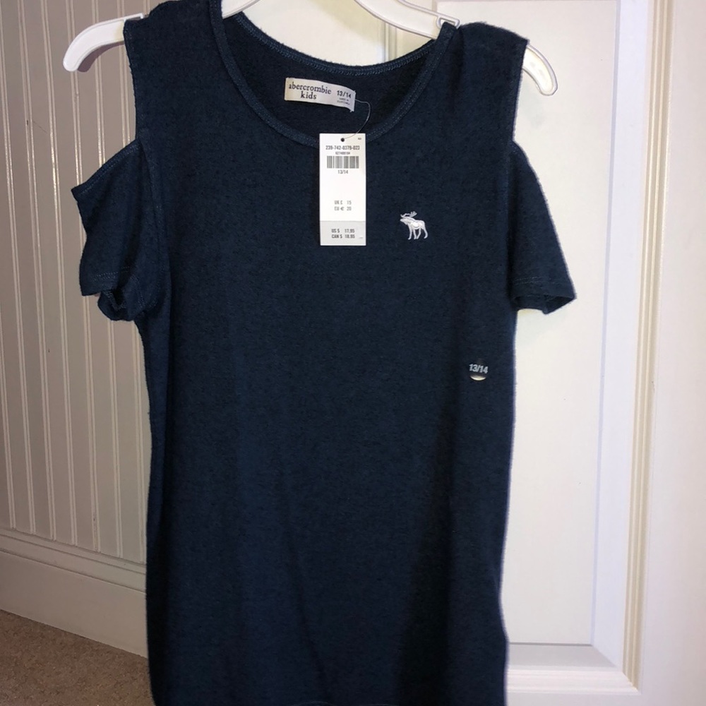 Blue off the shoulder Tee